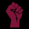 Hand-drawn Advocacy icon, a solid wine silhouette