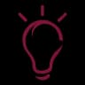 Hand-drawn Awareness icon, a solid wine silhouette