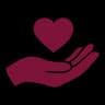 Hand-drawn Caregiver icon, a solid wine silhouette