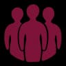 Hand-drawn Community icon, a solid wine silhouette