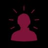 Hand-drawn Presence icon, a solid wine silhouette